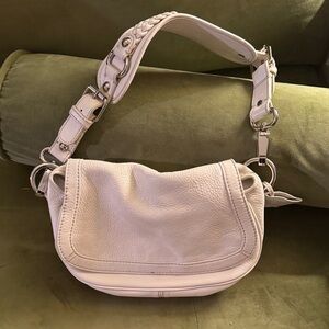 Vintage Banana Republic Cream Leather Shoulder Bag